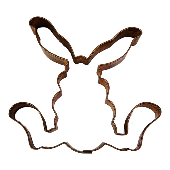 Copper Cookie Cutter Easter Bunny Rabbit Dancing Big Feet 5.5 inches - Picture 12 of 12